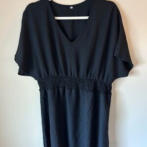 Black V-Neck Swimsuit Cover Up